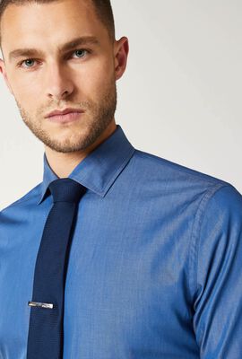 Mens Blue Long Sleeve Shirt